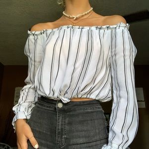 kendall & kylie off the shoulder top